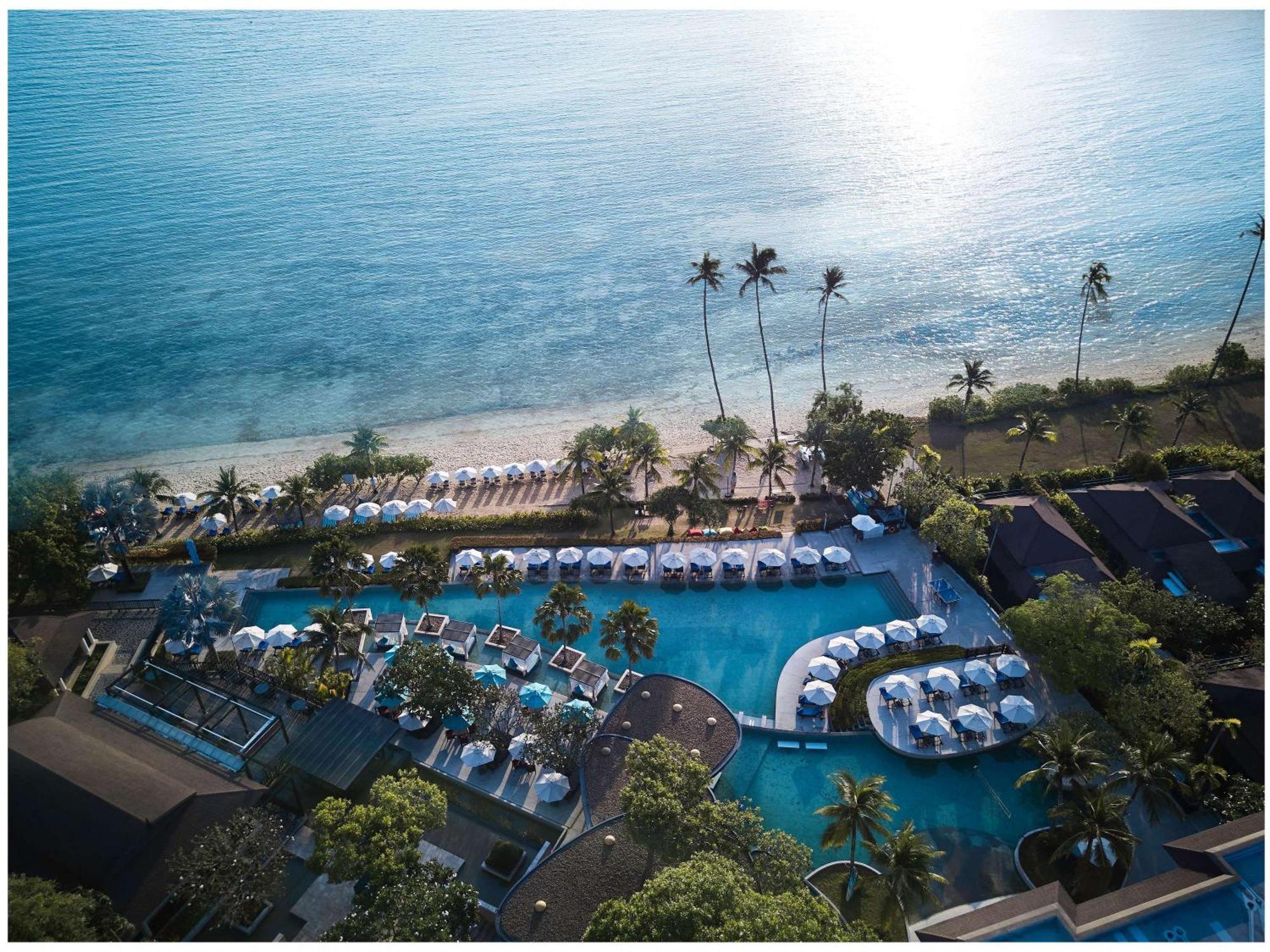 Pullman Phuket Panwa Beach Resort Exterior foto Aerial view of the pool at the InterContinental Chania, Crete, Greece
